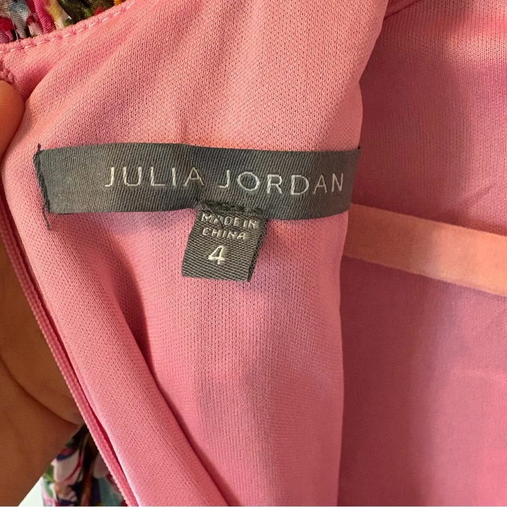 New with Tags Julia Jordan Chiffon Mock-Neck Shift Dress - Picture 6 of 9